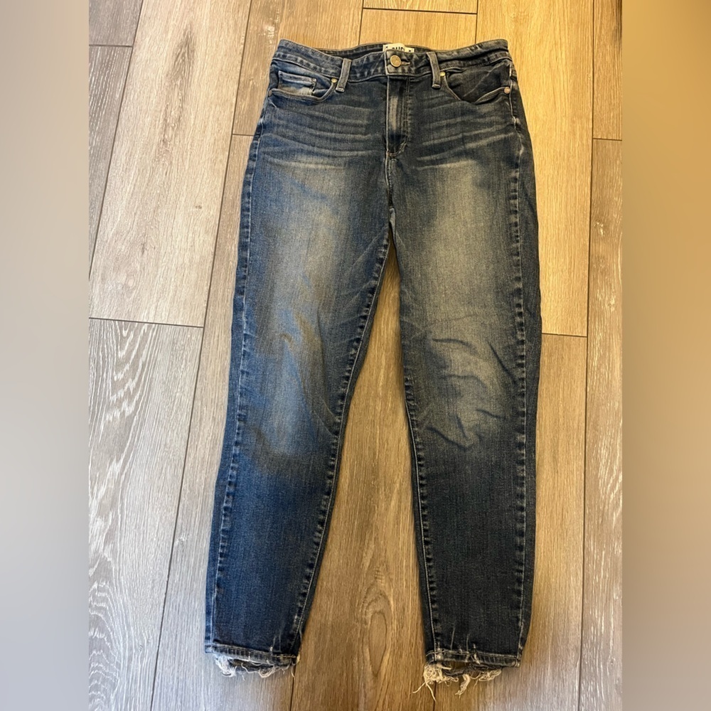 Paige Hoxton Crop Distressed Blue Jeans Size 29